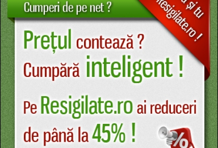 Anunt Imagine - Reduceri de pana la 45% pe Resigilate.ro