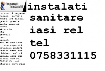 Anunt Imagine - instalator iasi