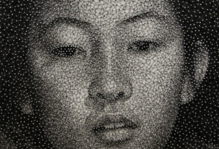 Tehnica iesita din comun a unei artiste japoneze in realizarea de portrete (FOTO)